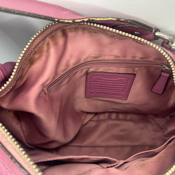 Coach Plum Purple Avery Pebbled Leather  Hobo Shoulder Bag - Picture 14 of 15